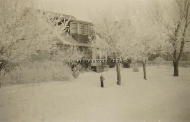 Peter Provenzano Photo Album Image_copy_126.jpg - "Our love Nest."  House rented by Peter and Fay Provenzano in Weyburn, Canada (Saskatchewan province) during the 
winter of 1942.